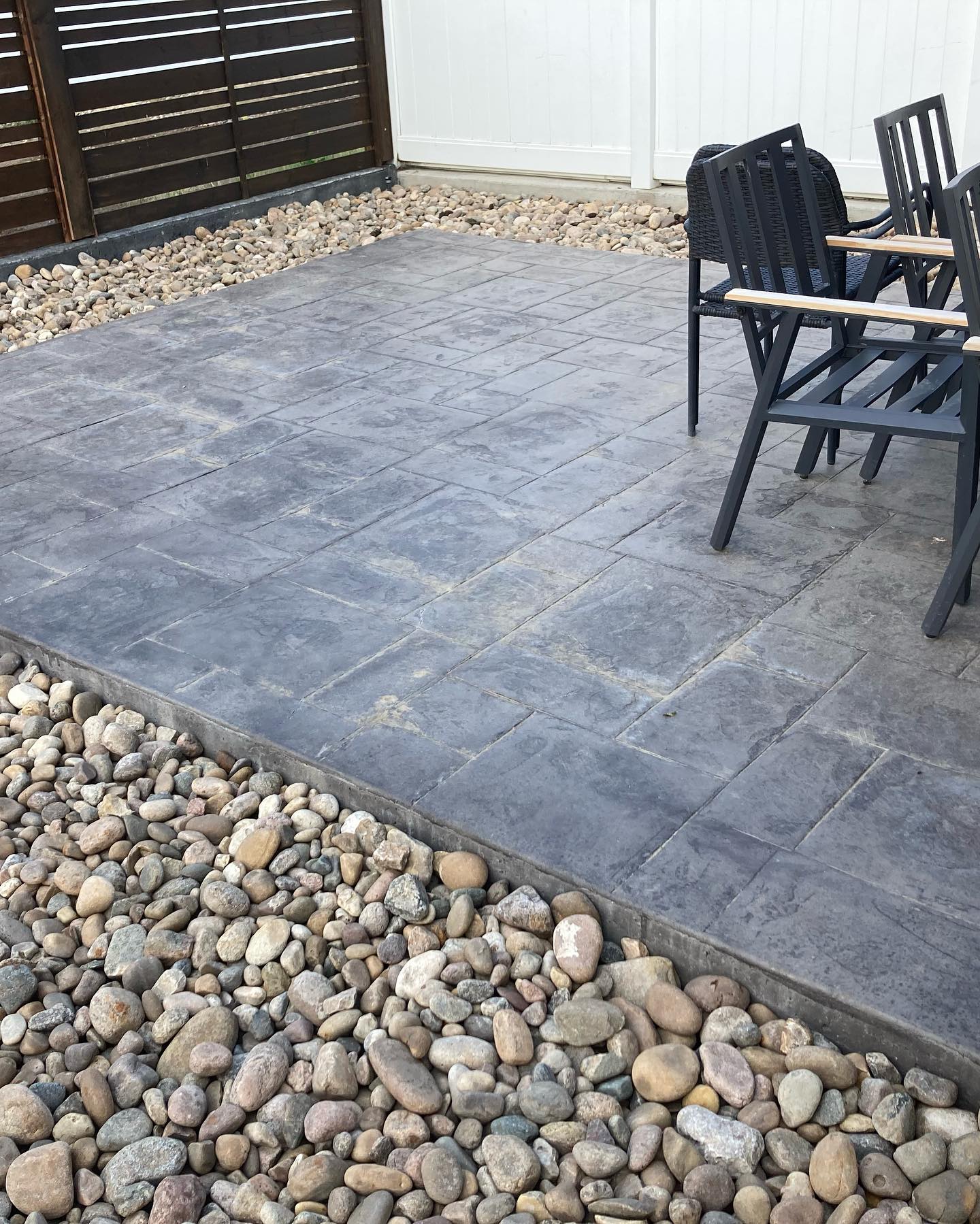 Stamped concrete patio project